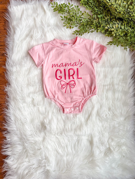 Mama’s Girl Pink Bow Onesie – Sweet & Sassy Baby Bodysuit