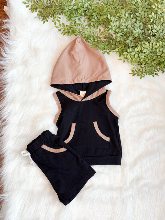 🏴‍☠️ Little Rebel Sleeveless Hoodie Set