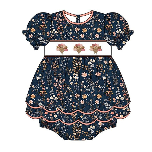 Autumn Bloom Bubble Dress